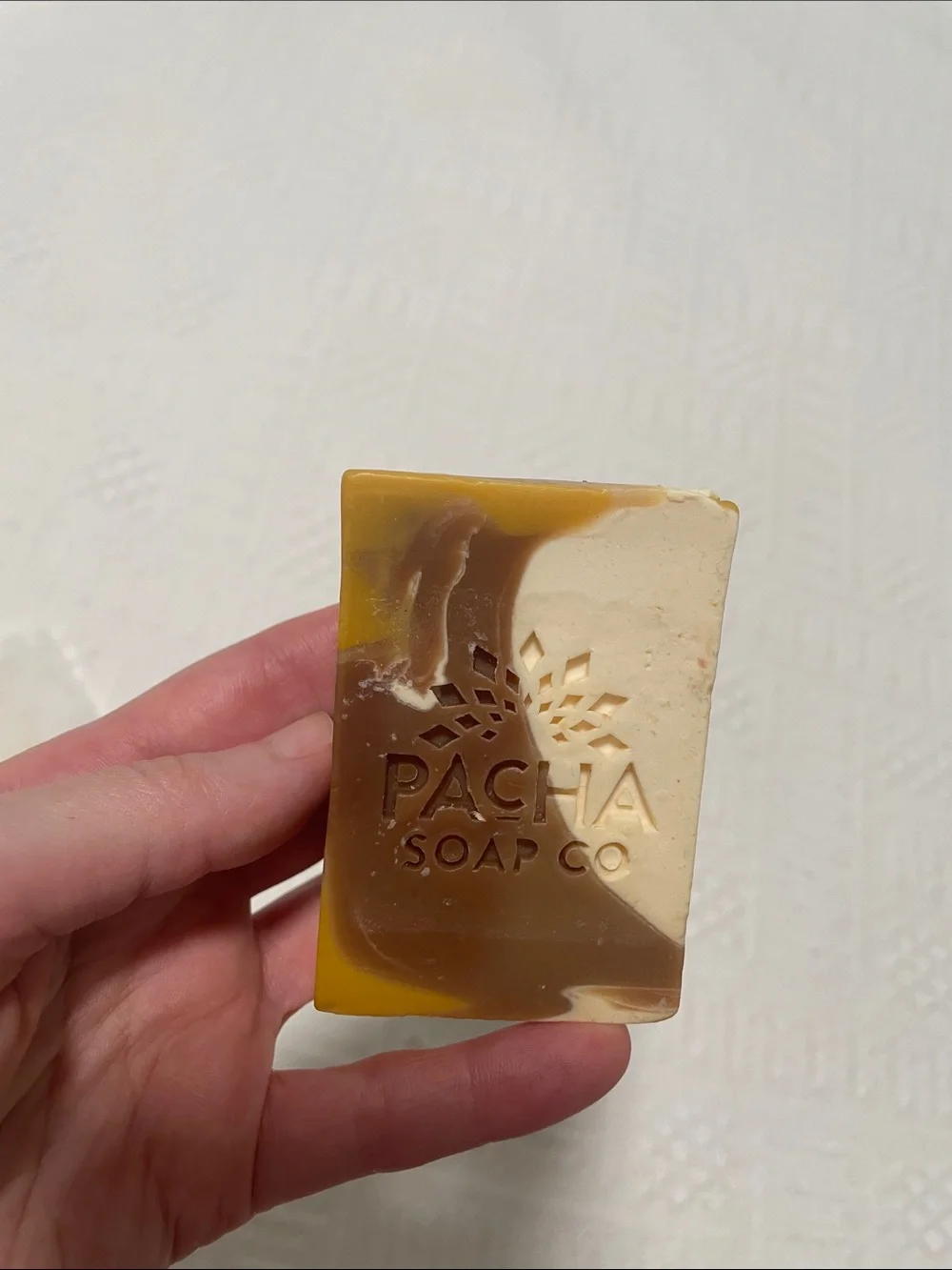 Pacha Soap Co. Marble Bar Soap - Cream, Brown, Mustard Tones NWT 4 oz